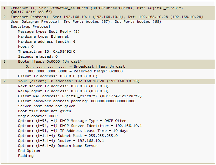 Figure 5. DHCP Offer message